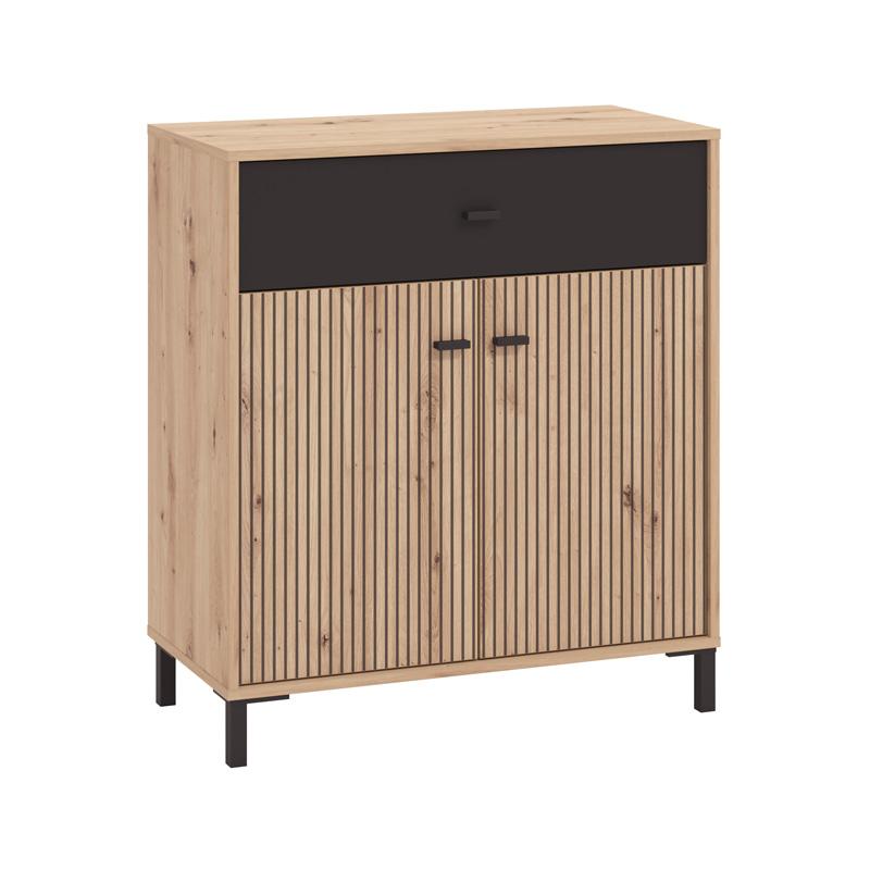 ΚΟΜΟΤΑ-ΜΠΟΥΦΕΣ Avignon 80 2K1F2V ARTISAN OAK-ΜΑΥΡΟ ΧΡΩΜΑ 80x40x90εκ ΚΟΜΟΤΑ-ΜΠΟΥΦΕΣ Avignon 80 2K1F2V ARTISAN OAK-ΜΑΥΡΟ ΧΡΩΜΑ 80x40x90εκ