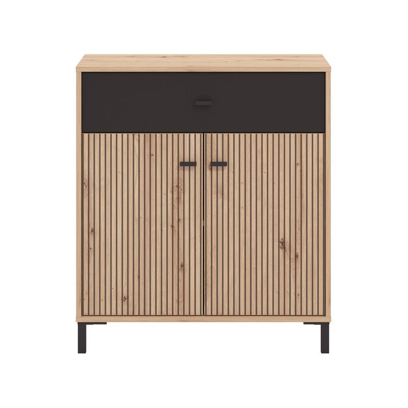 ΚΟΜΟΤΑ-ΜΠΟΥΦΕΣ Avignon 80 2K1F2V ARTISAN OAK-ΜΑΥΡΟ ΧΡΩΜΑ 80x40x90εκ ΚΟΜΟΤΑ-ΜΠΟΥΦΕΣ Avignon 80 2K1F2V ARTISAN OAK-ΜΑΥΡΟ ΧΡΩΜΑ 80x40x90εκ