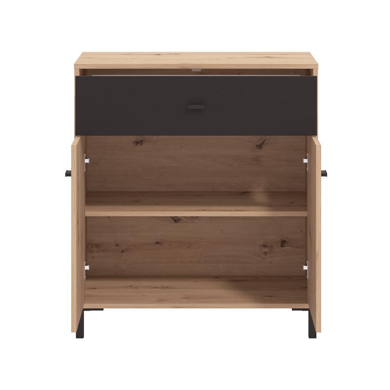 ΚΟΜΟΤΑ-ΜΠΟΥΦΕΣ Avignon 80 2K1F2V ARTISAN OAK-ΜΑΥΡΟ ΧΡΩΜΑ 80x40x90εκ ΚΟΜΟΤΑ-ΜΠΟΥΦΕΣ Avignon 80 2K1F2V ARTISAN OAK-ΜΑΥΡΟ ΧΡΩΜΑ 80x40x90εκ