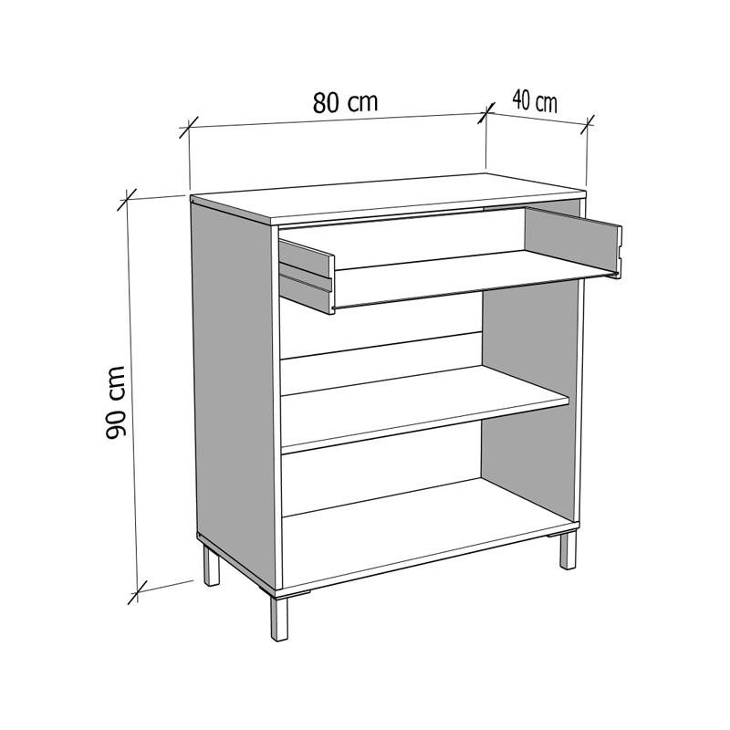 ΚΟΜΟΤΑ-ΜΠΟΥΦΕΣ Avignon 80 2K1F2V ARTISAN OAK-ΜΑΥΡΟ ΧΡΩΜΑ 80x40x90εκ ΚΟΜΟΤΑ-ΜΠΟΥΦΕΣ Avignon 80 2K1F2V ARTISAN OAK-ΜΑΥΡΟ ΧΡΩΜΑ 80x40x90εκ