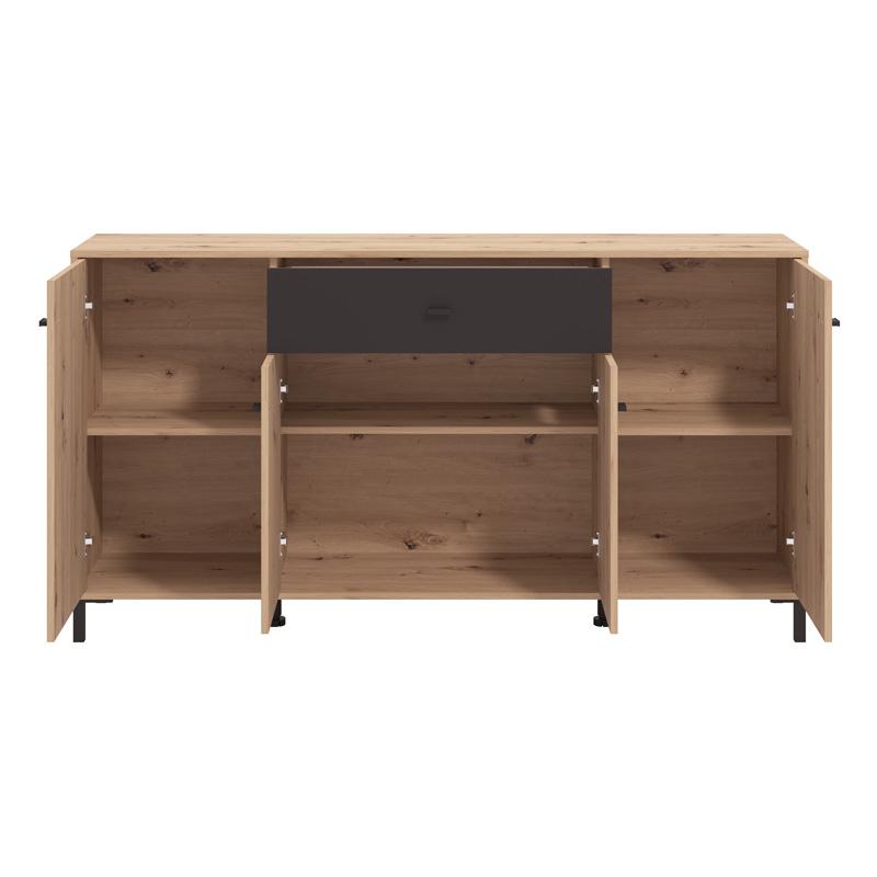ΚΟΜΟΤΑ-ΜΠΟΥΦΕΣ Avignon AVIGNON 170 4K1F4V ARTISAN OAK-ΜΑΥΡΟ ΧΡΩΜΑ 170x40x90εκ ΚΟΜΟΤΑ-ΜΠΟΥΦΕΣ Avignon AVIGNON 170 4K1F4V ARTISAN OAK-ΜΑΥΡΟ ΧΡΩΜΑ 170x40x90εκ