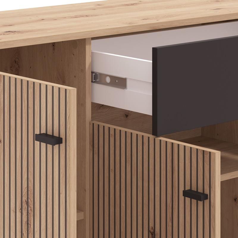 ΚΟΜΟΤΑ-ΜΠΟΥΦΕΣ Avignon AVIGNON 170 4K1F4V ARTISAN OAK-ΜΑΥΡΟ ΧΡΩΜΑ 170x40x90εκ ΚΟΜΟΤΑ-ΜΠΟΥΦΕΣ Avignon AVIGNON 170 4K1F4V ARTISAN OAK-ΜΑΥΡΟ ΧΡΩΜΑ 170x40x90εκ