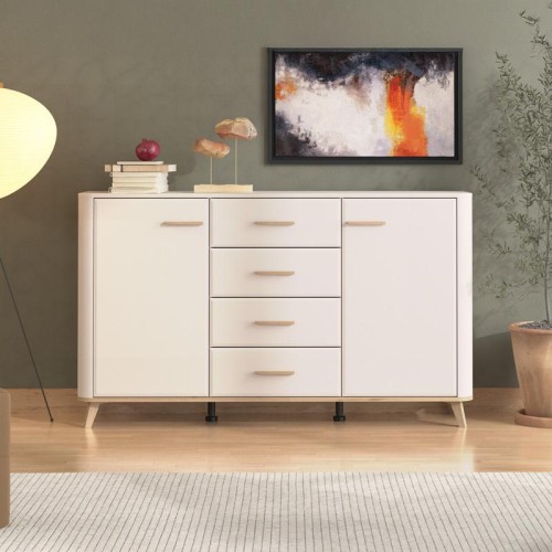 ΚΟΜΟΤΑ-ΜΠΟΥΦΕΣ DARWEN 154 3K4F2V CASHMERE/ARTISAN OAK/CASHMERE MATT FOIL 149x40x90εκ