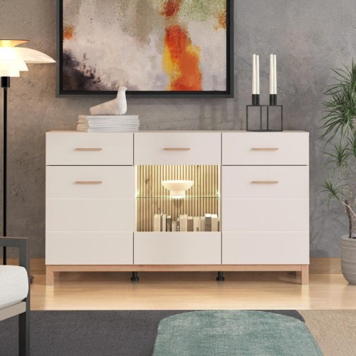 ΚΟΜΟΤΑ-ΜΠΟΥΦΕΣ ESSEX 154 3K2F3V VS1 CASHMERE/ARTISAN OAK 154x42x89εκ