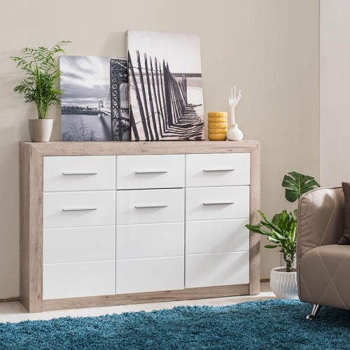 ΚΟΜΟΤΑ-ΜΠΟΥΦΕΣ Etna 3K3F Grey Oak - Λευκή Λάκκα 133*35*90.5