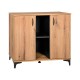 KOMOTA-ΜΠΟΥΦΕΣ Fylliana Alba ARTISAN OAK-ΜΑΥΡΟ 90x40x83εκ