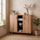 KOMOTA-ΜΠΟΥΦΕΣ Fylliana Alba ARTISAN OAK-ΜΑΥΡΟ 90x40x83εκ