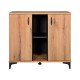 KOMOTA-ΜΠΟΥΦΕΣ Fylliana Alba ARTISAN OAK-ΜΑΥΡΟ 90x40x83εκ