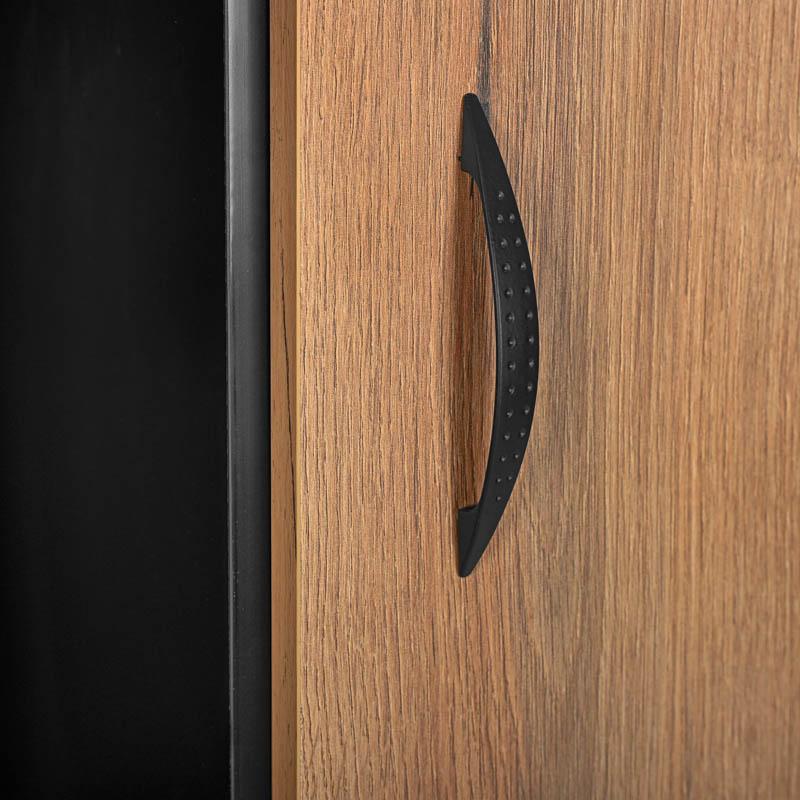 KOMOTA-ΜΠΟΥΦΕΣ Fylliana Alba ARTISAN OAK-ΜΑΥΡΟ 90x40x83εκ