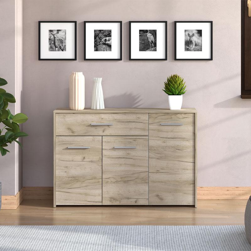 ΚΟΜΟΤΑ-ΜΠΟΥΦΕΣ GARONA 3K1F GREY OAK ΧΡΩΜΑ 119x33x80,5εκ
