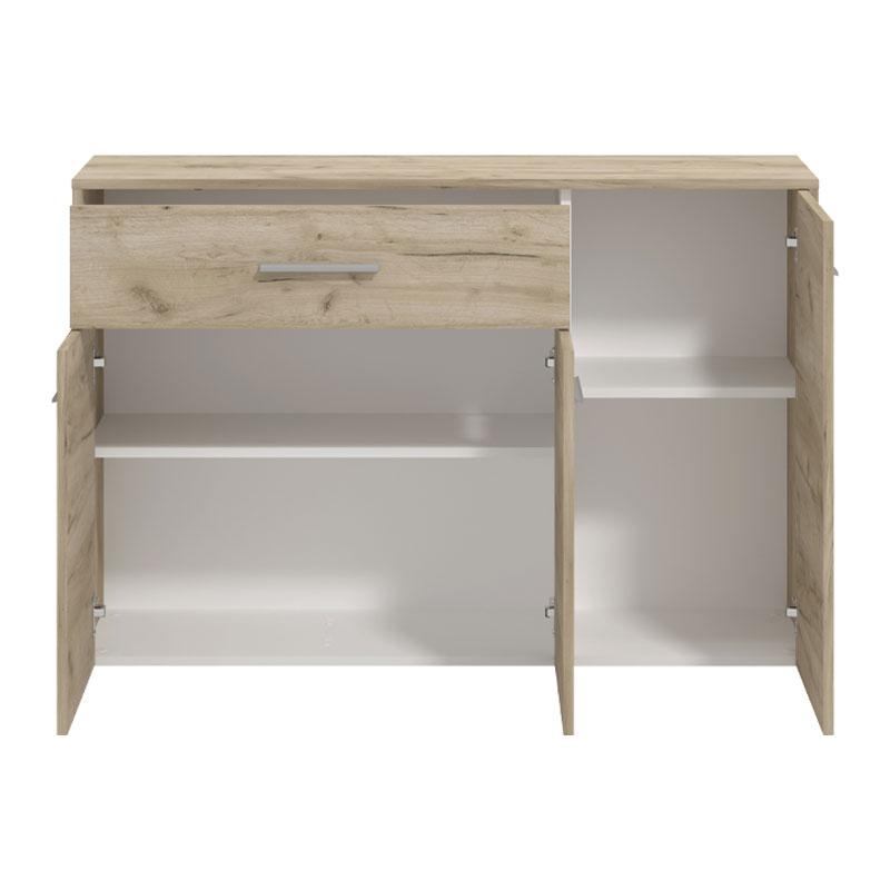 ΚΟΜΟΤΑ-ΜΠΟΥΦΕΣ GARONA 3K1F GREY OAK ΧΡΩΜΑ 119x33x80,5εκ