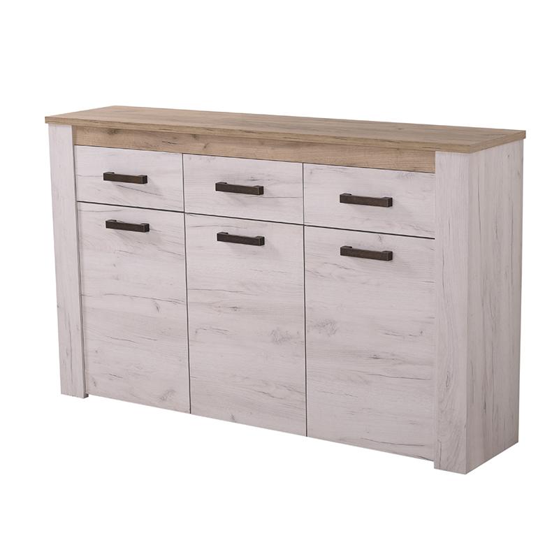 ΚΟΜΟΤΑ-ΜΠΟΥΦΕΣ Kent 160 3Κ3F GREY OAK/WHITE OAK 160*36,5*98