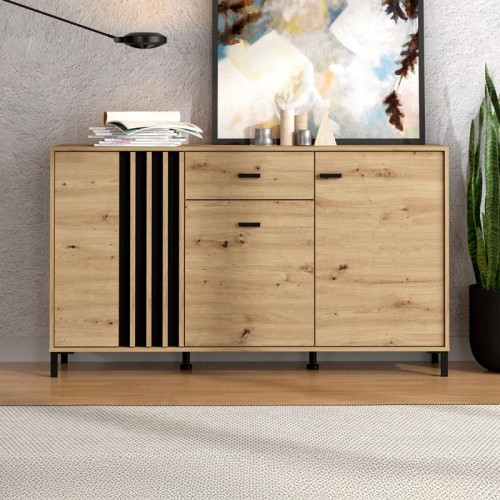 ΚΟΜΟΤΑ-ΜΠΟΥΦΕΣ LAVAL 157 3K1F3V ARTISAN ΟΑΚ/ΜΑΥΡΟ 157x40x90εκ