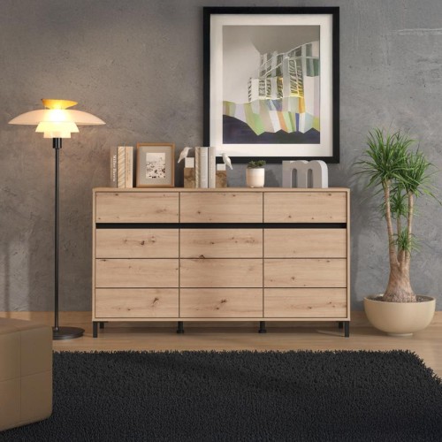 ΚΟΜΟΤΑ-ΜΠΟΥΦΕΣ MARRON 157 3K3F3V ARTISAN OAK/ΜΑΥΡΟ ΜΑΤΤ ΧΡΩΜΑ 157x40x90εκ