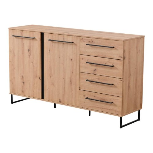 ΚΟΜΟΤΑ-ΜΠΟΥΦΕΣ SARDINIA 3K4F ARTISAN OAK / ΜΑΥΡΟ 159*42*92.5