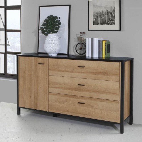 ΚΟΜΟΤΑ-ΜΠΟΥΦΕΣ TERRANO RIVIERA OAK ΧΡΩΜΑ 152x40x85εκ ΚΟΜΟΤΑ-ΜΠΟΥΦΕΣ TERRANO RIVIERA OAK ΧΡΩΜΑ 152x40x85εκ