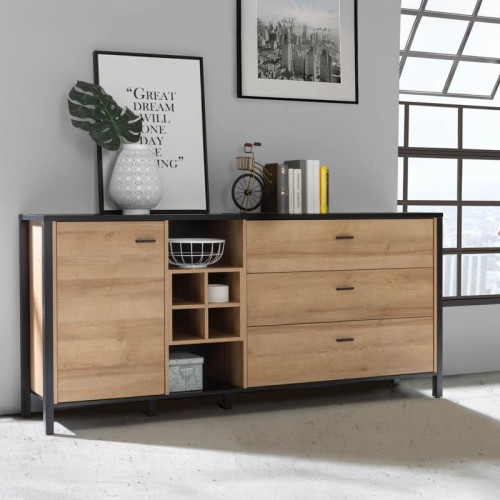 ΚΟΜΟΤΑ-ΜΠΟΥΦΕΣ TERRANO RIVIERA OAK ΧΡΩΜΑ 187x40x85εκ ΚΟΜΟΤΑ-ΜΠΟΥΦΕΣ TERRANO RIVIERA OAK ΧΡΩΜΑ 187x40x85εκ