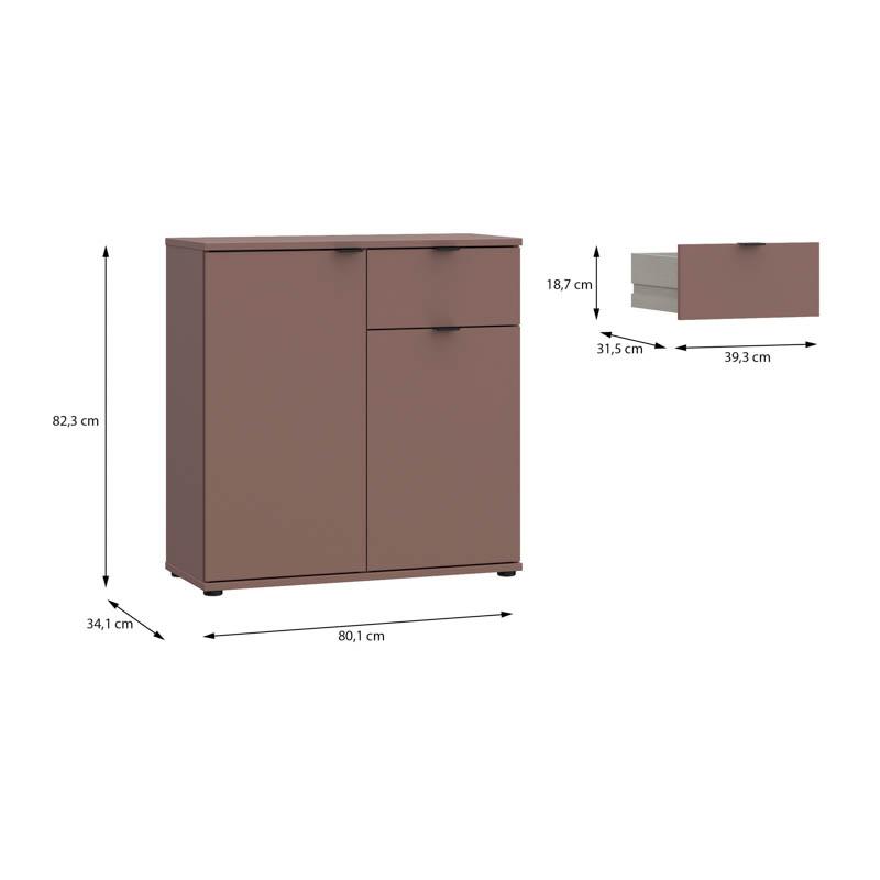 ΚΟΜΟΤΑ-ΣΥΡΤΑΡΙΕΡΑ FIRENZE TERRACOTTA ΧΡΩΜΑ 80x34x83εκ ΚΟΜΟΤΑ-ΣΥΡΤΑΡΙΕΡΑ FIRENZE TERRACOTTA ΧΡΩΜΑ 80x34x83εκ