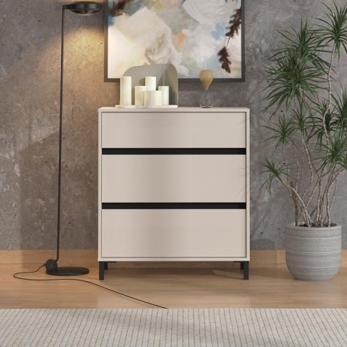 ΚΟΜΟΤΑ-ΣΥΡΤΑΡΙΕΡΑ MARRON 80 3F CASHMERE/ΜΑΥΡΟ ΜΑΤΤ ΧΡΩΜΑ 80x40x90εκ