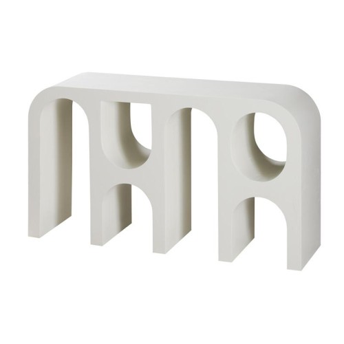 ΚΟΝΣΟΛΑ Fylliana Concretto ΛΕΥΚΟ ΜΕ ΥΦΗ ΤΣΙΜΕΝΤΟΥ ΧΡΩΜΑ 140x35x80εκ
