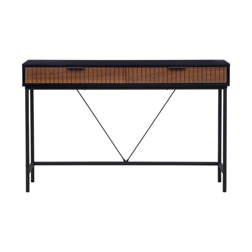 ΚΟΝΣΟΛΑ Fylliana FL2405 GREY OAK-ΜΑΥΡΟ ΧΡΩΜΑ 120x30x76εκ