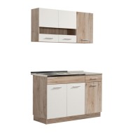 ΚΟΥΖΙΝΑ DALILA 120 GREY OAK / ΛΕΥΚΟ 120*51,5*206,5