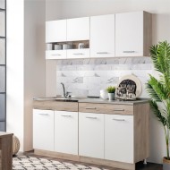 ΚΟΥΖΙΝΑ DALILA 160 GREY OAK / ΛΕΥΚΟ 160*51,5*206,5