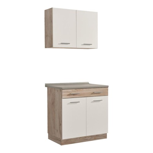 ΚΟΥΖΙΝΑ DALILA 80 GREY OAK / ΛΕΥΚΟ 80*51,5*206,5