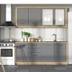 ΚΟΥΖΙΝΑ IPANEMA 200 ARTISAN OAK-ΓΚΡΙ MAT FOIL 200x60x224,5εκ