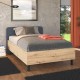 ΚΡΕΒΑΤΙ BARLETTA 120 ARTISAN OAK ΜΕ ΓΚΡΙ ΥΦΑΣΜΑ 131x213,5x85,5εκ (120x200)