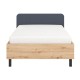 ΚΡΕΒΑΤΙ BARLETTA 120 ARTISAN OAK ΜΕ ΓΚΡΙ ΥΦΑΣΜΑ 131x213,5x85,5εκ (120x200)