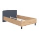 ΚΡΕΒΑΤΙ BARLETTA 120 ARTISAN OAK ΜΕ ΓΚΡΙ ΥΦΑΣΜΑ 131x213,5x85,5εκ (120x200)