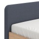 ΚΡΕΒΑΤΙ BARLETTA 120 ARTISAN OAK ΜΕ ΓΚΡΙ ΥΦΑΣΜΑ 131x213,5x85,5εκ (120x200)