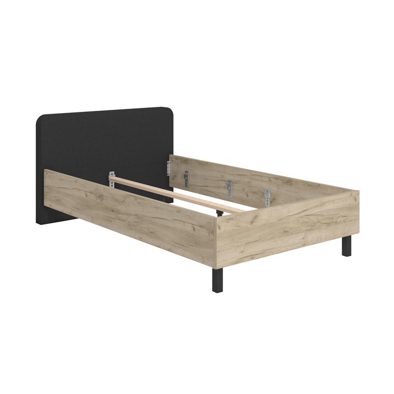 ΚΡΕΒΑΤΙ BARLETTA 120 GREY OAK ΜΕ ΓΚΡΙ ΥΦΑΣΜΑ ΚΑΙ ΜΑΥΡΑ ΠΟΔΙΑ 131x213,5x85,5εκ (120x200) ΚΡΕΒΑΤΙ BARLETTA 120 GREY OAK ΜΕ ΓΚΡΙ ΥΦΑΣΜΑ ΚΑΙ ΜΑΥΡΑ ΠΟΔΙΑ 131x213,5x85,5εκ (120x200)