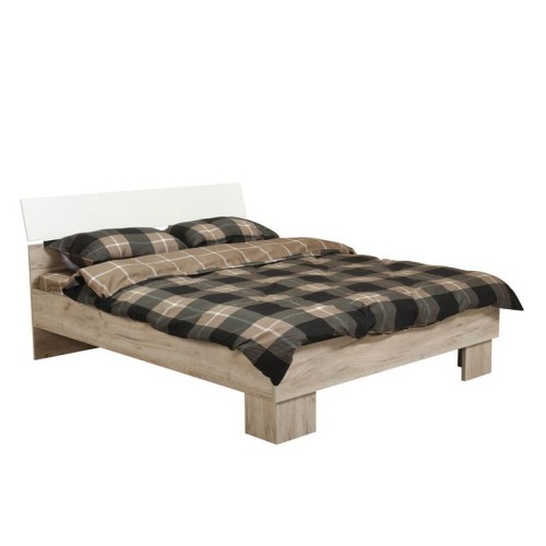 ΚΡΕΒΑΤΙ Bon 160 GREY OAK/ΛΕΥΚΟ 210*165*92,5