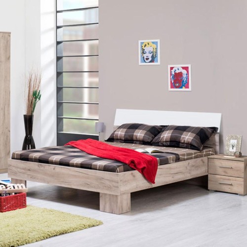 ΚΡΕΒΑΤΙ Bon 160 GREY OAK/ΛΕΥΚΟ 210*165*92,5
