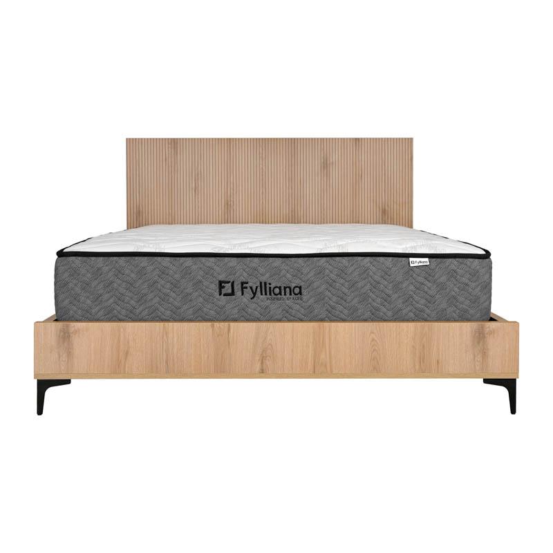 ΚΡΕΒΑΤΙ Fylliana Alicante NATURAL CANELLA OAK ΧΡΩΜΑ 150x210x110εκ (140x200)