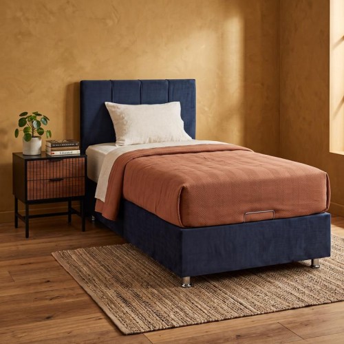 ΚΡΕΒΑΤΙ Fylliana Noble BLUE RAF ΜΕ ΑΠΟΘHKEYTIKO ΧΩΡΟ 92x208x130εκ (90x200)