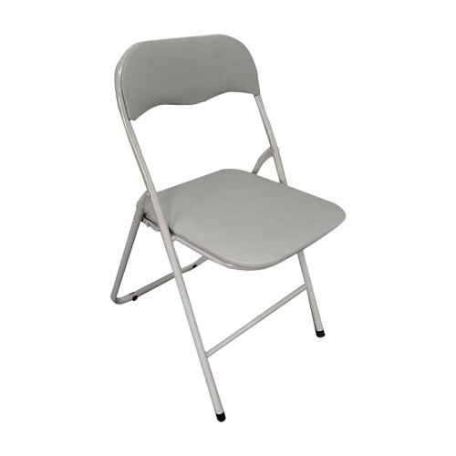 ΜΕΤΑΛΛΙΚΗ ΑΝΑΔΙΠΛΟΥΜΕΝΗ ΚΑΡΕΚΛΑ Fylliana 758 ΓΚΡΙ ΧΡΩΜΑ 43x44x78εκ