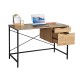ΜΕΤΑΛΛΙΚΟ ΓΡΑΦΕΙΟ Fylliana Edge 1932 GREY OAK ΧΡΩΜΑ 120x60x76εκ