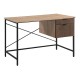 ΜΕΤΑΛΛΙΚΟ ΓΡΑΦΕΙΟ Fylliana Edge 1932 SONOMA-WALLNUT ΧΡΩΜΑ 120x60x76εκ