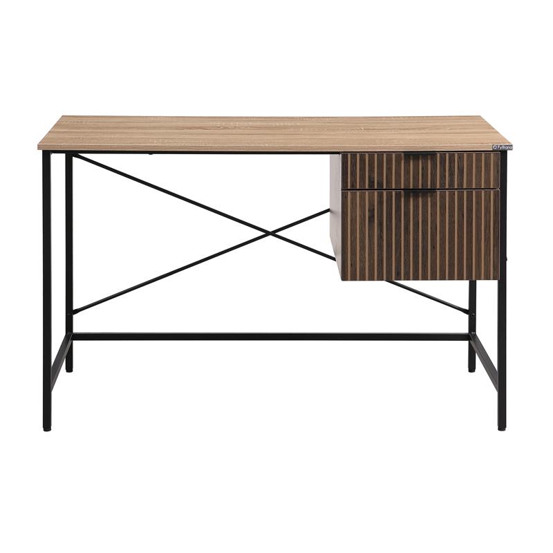 ΜΕΤΑΛΛΙΚΟ ΓΡΑΦΕΙΟ Fylliana Edge 1932 SONOMA-WALLNUT ΧΡΩΜΑ 120x60x76εκ