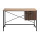 ΜΕΤΑΛΛΙΚΟ ΓΡΑΦΕΙΟ Fylliana Edge 1932 SONOMA-WALLNUT ΧΡΩΜΑ 120x60x76εκ