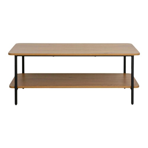 ΜΕΤΑΛΛΙΚΟ ΤΡΑΠΕΖΙ ΣΑΛΟΝΙΟΥ Fylliana FL2504 BLACK OAK ΧΡΩΜΑ 100x50x40εκ