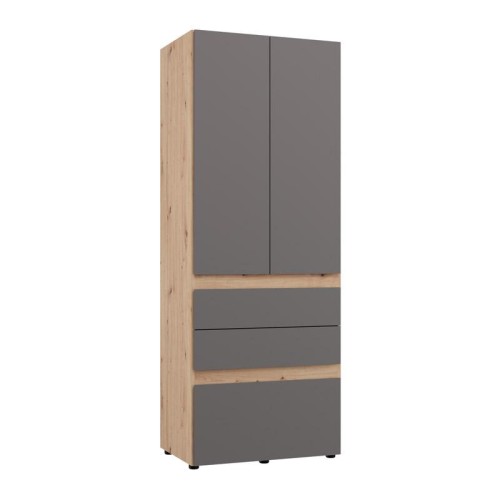 ΝΤΟΥΛΑΠΑ ARDERIN 2K3F h207 ARTISAN OAK-ΓΚΡΙ ΓΡΑΦΙΤΗΣ 79x52x208εκ ΝΤΟΥΛΑΠΑ ARDERIN 2K3F h207 ARTISAN OAK-ΓΚΡΙ ΓΡΑΦΙΤΗΣ 79x52x208εκ