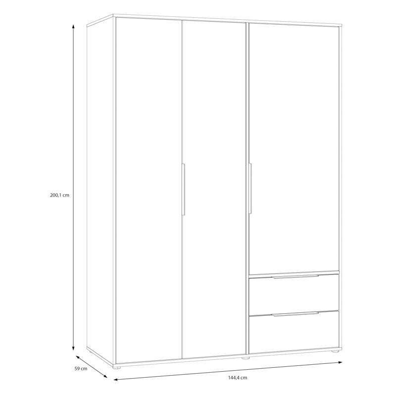 ΝΤΟΥΛΑΠΑ ARIA MAUVELLA OAK ΧΡΩΜΑ 145x59x200εκ ΝΤΟΥΛΑΠΑ ARIA MAUVELLA OAK ΧΡΩΜΑ 145x59x200εκ