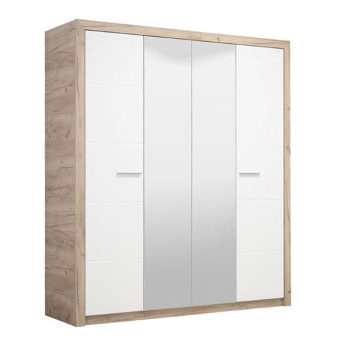 ΝΤΟΥΛΑΠΑ Astor 4K2O Grey Oak -Λευκή Λάκα 179.5*55.5*204