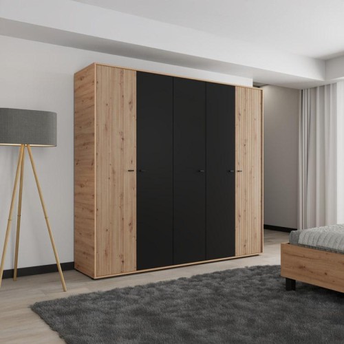 ΝΤΟΥΛΑΠΑ AVIGNON 5K h211 ARTISAN OAK-ΜΑΥΡΟ ΧΡΩΜΑ 228x55x211εκ ΝΤΟΥΛΑΠΑ AVIGNON 5K h211 ARTISAN OAK-ΜΑΥΡΟ ΧΡΩΜΑ 228x55x211εκ