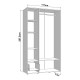 ΝΤΟΥΛΑΠΑ CAMPSIE 3K1F1O h207 ΛΕΥΚΟ ΧΡΩΜΑ 118x52x208εκ ΝΤΟΥΛΑΠΑ CAMPSIE 3K1F1O h207 ΛΕΥΚΟ ΧΡΩΜΑ 118x52x208εκ