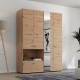 ΝΤΟΥΛΑΠΑ CAMPSIE 4K1F1O h207 ARTISAN OAK ΧΡΩΜΑ 155x52x208εκ ΝΤΟΥΛΑΠΑ CAMPSIE 4K1F1O h207 ARTISAN OAK ΧΡΩΜΑ 155x52x208εκ